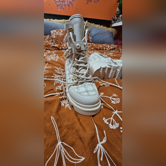 Aldo Shoes - Aldo cream tweed boots